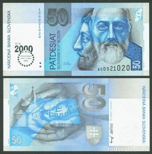 Billetes extranjeros: ESLOVAQUIA. Conmemorativo 20 korun 2000. MILLENIUM. Pick 35. S/C.