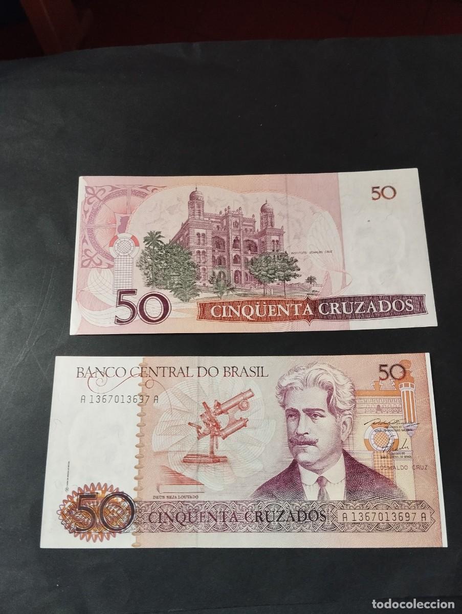 Billetes extranjeros: BILLETE DE 50 CRUZADOS SC DE BRASIL VER LAS FOTOS MIRAR TODOS MIS LOTES