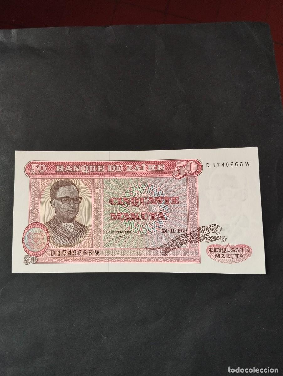 Billetes extranjeros: BILLETE DE 50 MAKUTAS SC DE ZAIRE VER LAS FOTOS MIRAR TODOS MIS LOTES