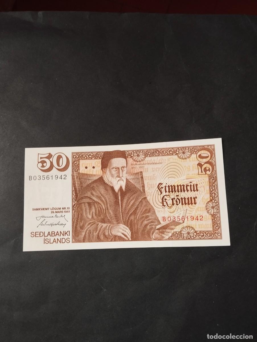 Billetes extranjeros: BILLETE DE 50 KRONUR SC DE ISLANDIA A&Ntilde;O 1981 VER LAS FOTOS MIRAR TODOS MIS LOTES