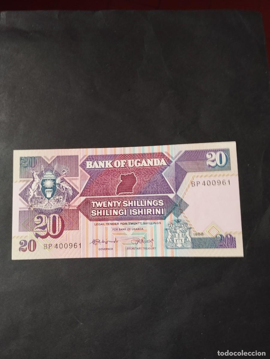 Billetes extranjeros: BILLETE DE 20 SHILLINGS SC DE UGANDA A&Ntilde;O 1982 VER LAS FOTOS MIRAR TODOS MIS LOTES