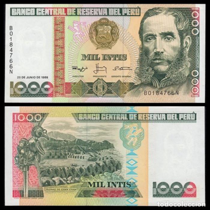 Billetes extranjeros: BILLETE PERU - 1000 INTIS - 1988 - PICK # 136 - CALIDAD PLANCHA