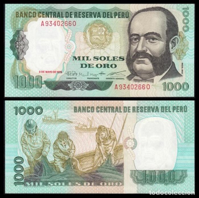 Billetes extranjeros: BILLETE PERU - 1000 SOLES DE ORO - 1979 - PICK # 118 - CALIDAD PLANCHA