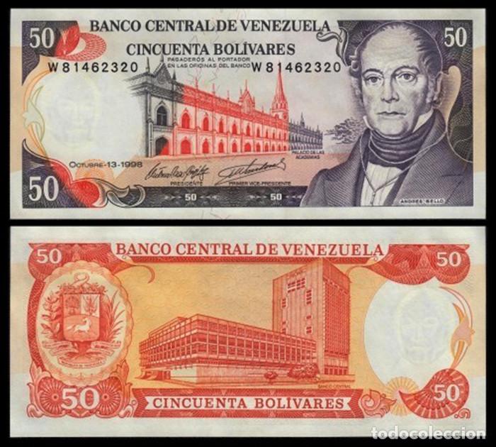 Billetes extranjeros: BILLETE VENEZUELA - 50 BOL&Iacute;VARES - 1998 - PICK # 65 - CALIDAD PLANCHA