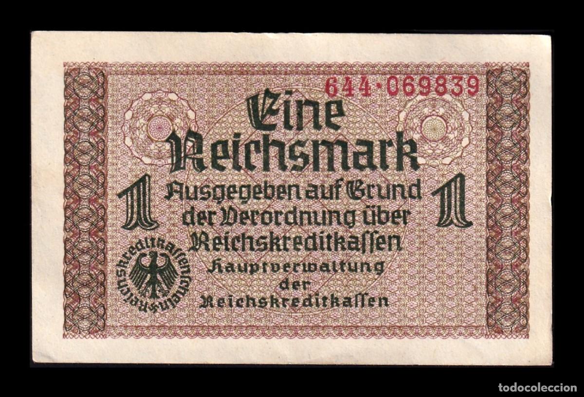 Billetes extranjeros: Alemania Nazi III Reich 1 Reichsmark 1940 Pick R136a Mbc Vf