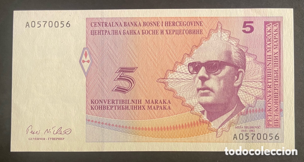 Billetes extranjeros: CMC BOSNIA 5 MARCOS 1998 PICK 61-A SC