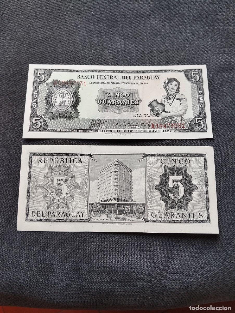 Billetes extranjeros: BILLETES DE 5 GUARANI SC DE PARAGUAY VER LAS FOTOS MIRAR TODOS MIS LOTES