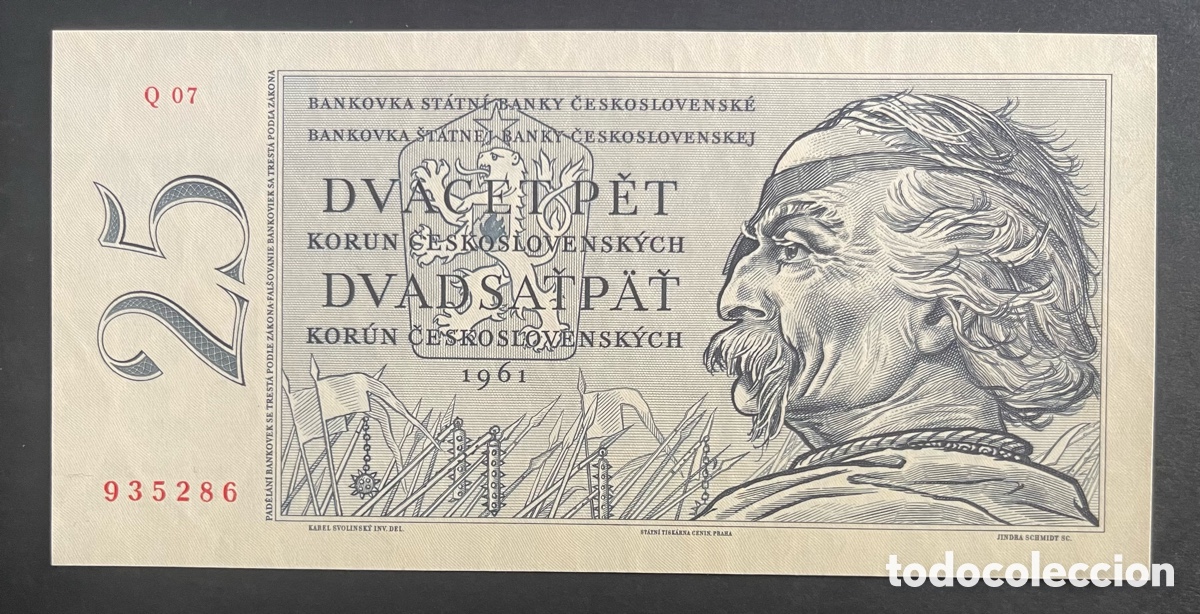 Billetes extranjeros: CMC CHECOSLOVAQUIA (CZECHOSLOVAKIA) 25 CORONAS 1961 PICK 89-A SC