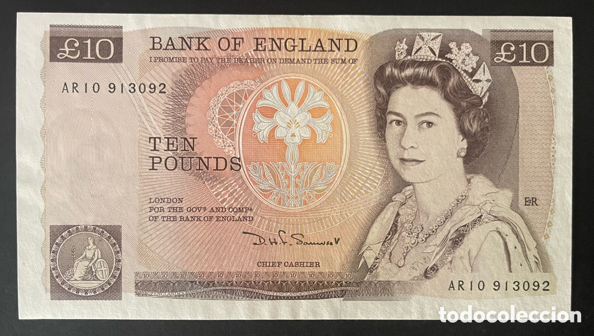 Billetes extranjeros: CMC INGLATERRA (ENGLAND - GREAT BRITAIN) 10 LIBRAS 1987 PICK 379-D EBC+