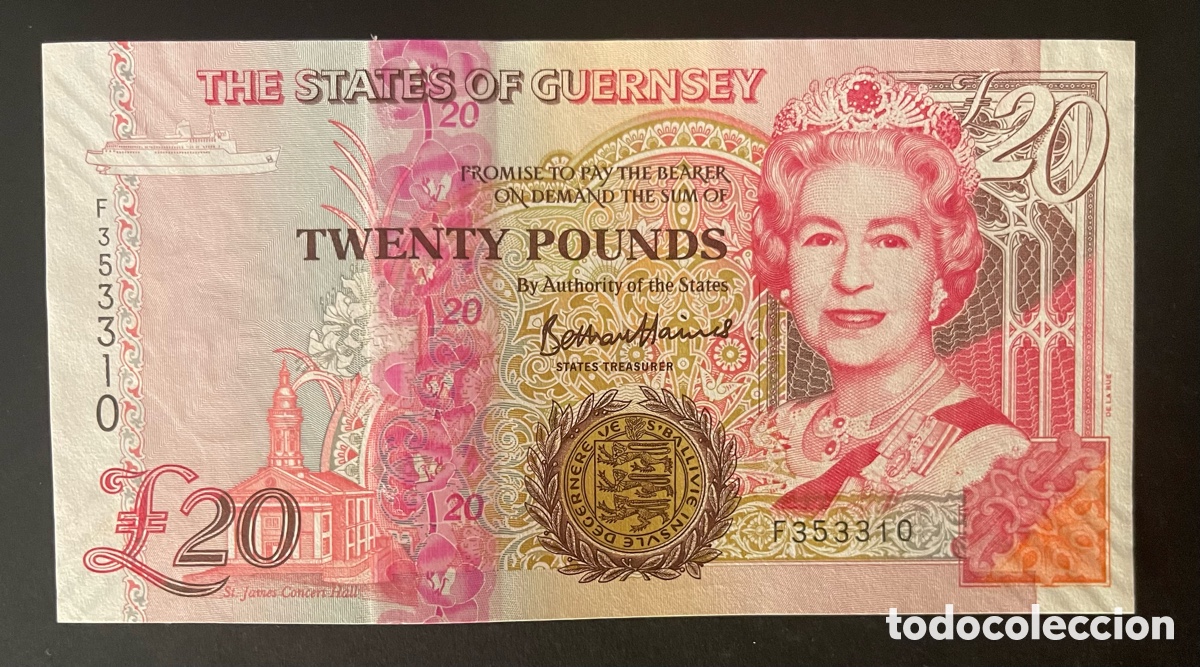 Billetes extranjeros: CMC GUERNSEY 20 LIBRAS 1994-23 PICK 58-C SC