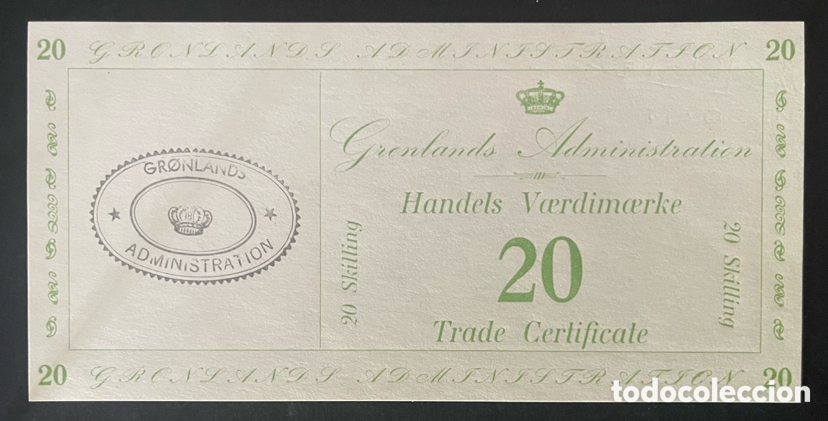 Billetes extranjeros: CMC GROENLANDIA (GREENLAND) 20 SKILLING 1942 PICK M10 SC