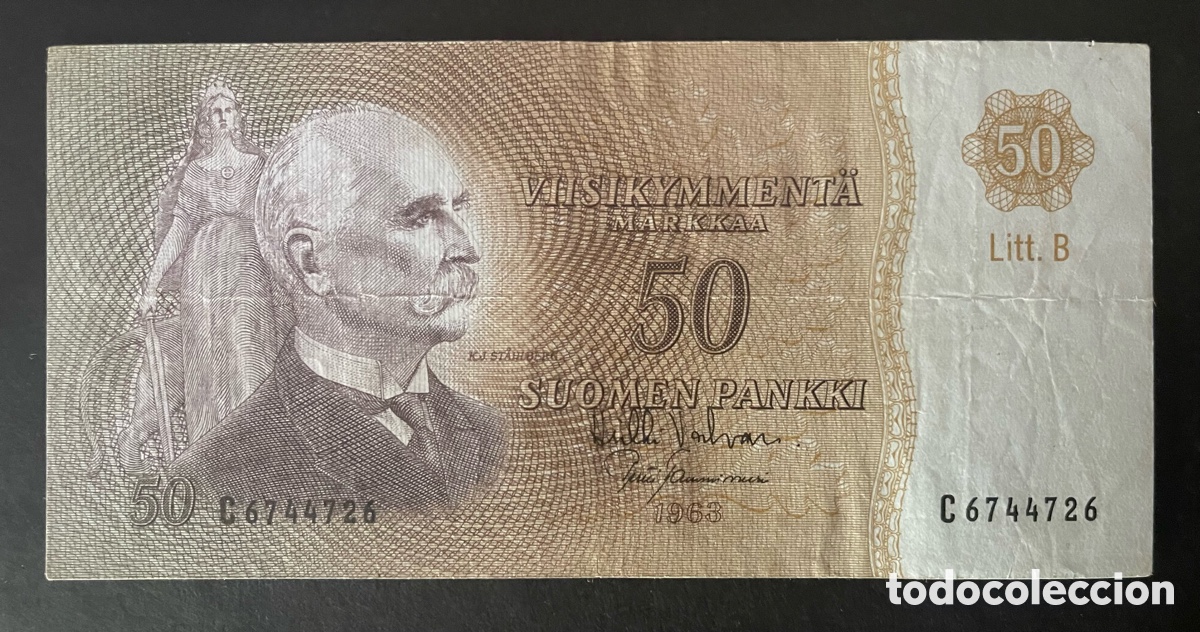 Billetes extranjeros: CMC FINLANDIA (FINLAND) 50 MARKKA 1963 PICK 107-A BC