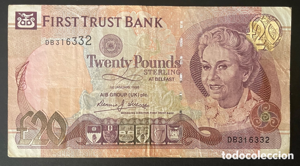 Billetes extranjeros: CMC ESCOCIA (FIRST TRUST BANK) 20 LIBRAS 1998 PICK 137-A BC