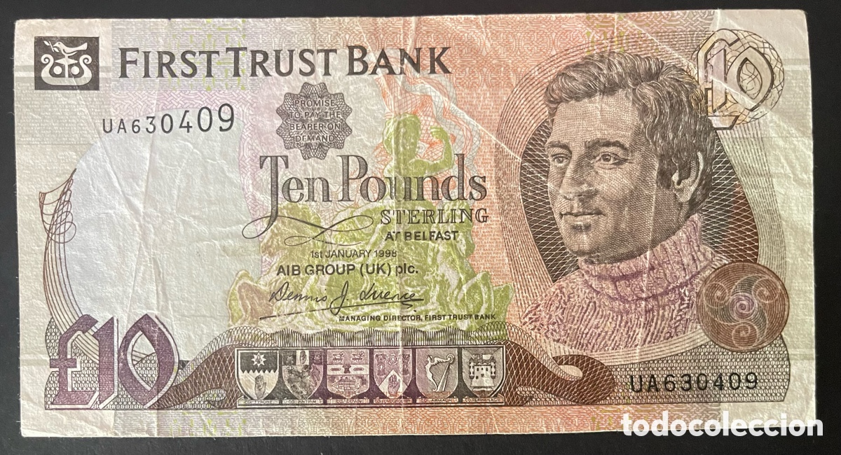 Billetes extranjeros: CMC ESCOCIA (FIRST TRUST BANK) 10 LIBRAS 1998 PICK 136-A BC