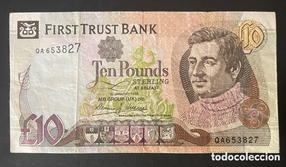 Billetes extranjeros: CMC ESCOCIA (FIRST TRUST BANK) 10 LIBRAS 1998 PICK 136-A BC