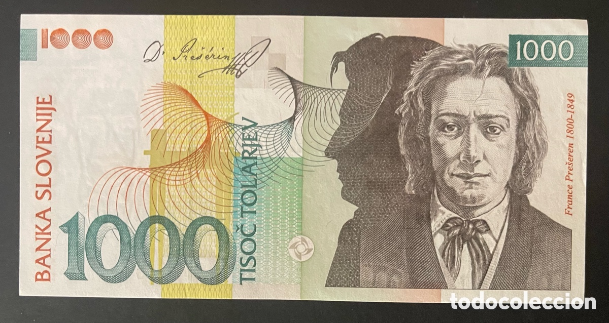 Billetes extranjeros: CMC ESLOVENIA (SLOVENIA) 1000 TOLARJEV 2005 PICK 32-B SC