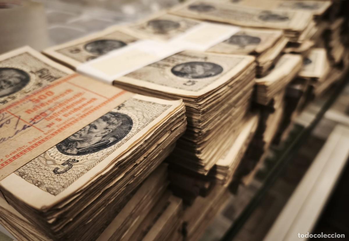 Billetes extranjeros: Alemania Nazi III Reich Lote 1000 billetes 5 Reichsmark 1940-1945 Pick R138 Mbc Vf