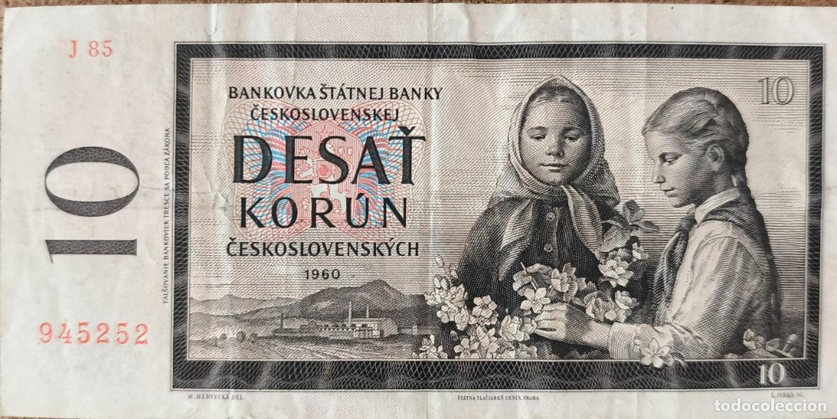 Billetes extranjeros: Billete Checoslovaquia 10 Coronas 1960 Pick 88d