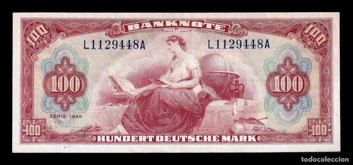 Billetes extranjeros: Alemania Occidental RFA 100 Deutsche Mark 1948 Pick 8a Ebc Xf