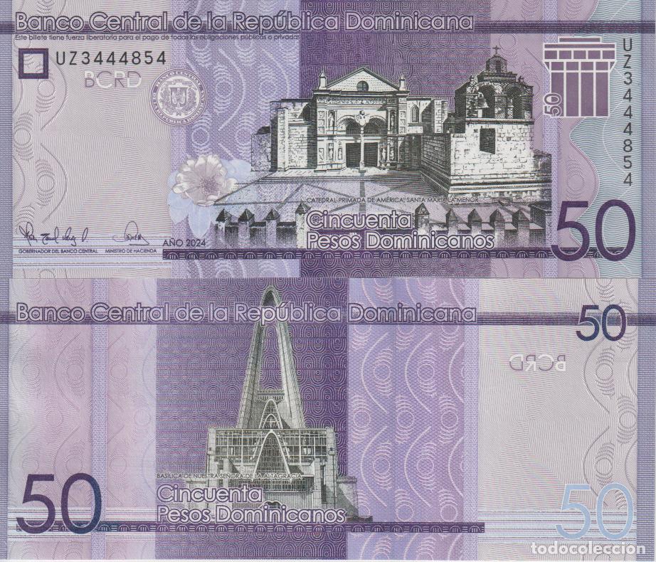 Billetes extranjeros: Republica Dominicana 50 pesos dominicanos del 2024 Pick 189 N SC/UNC