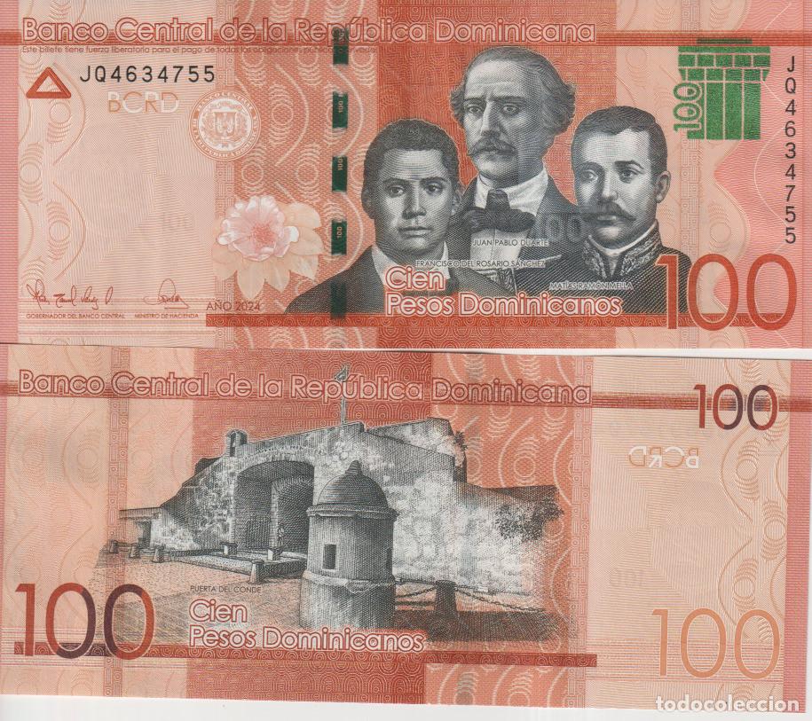 Billetes extranjeros: Republica Dominicana 100 pesos dominicanos del 2024 Pick 109 N SC/UNC