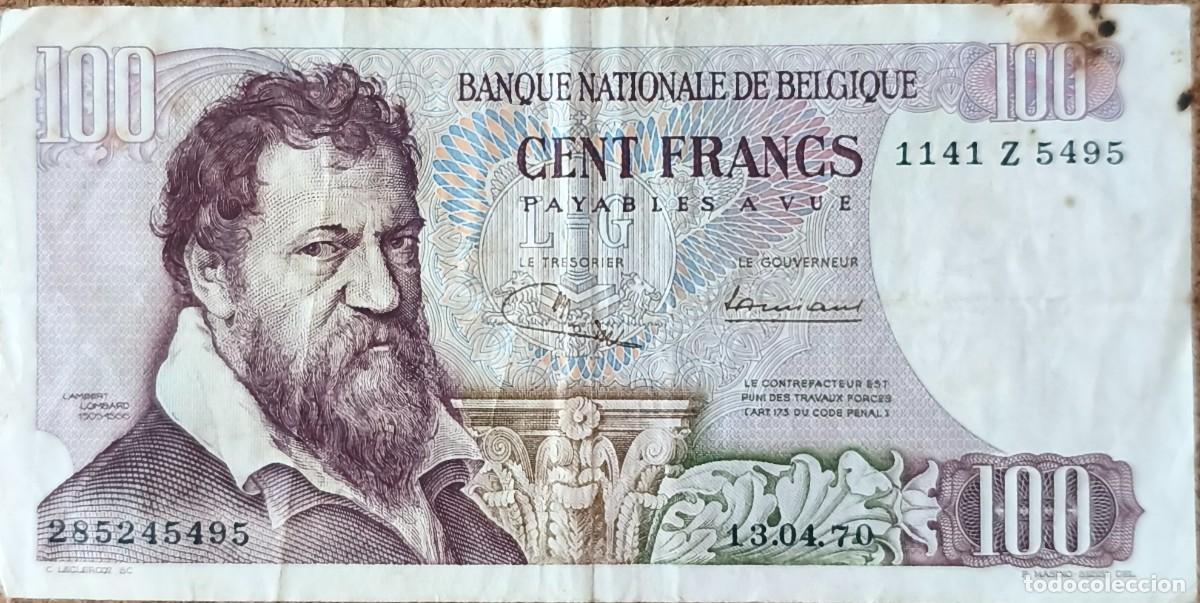 Billetes extranjeros: Billete B&eacute;lgica 100 Francos 1970 MBC Pick 134b