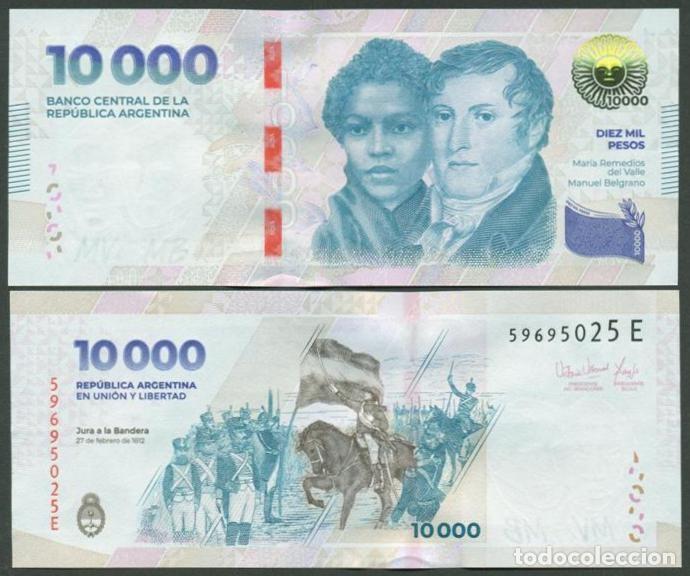 Billetes extranjeros: ARGENTINA. 10000 pesos 2024. S/C. Serie E.