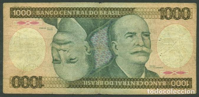 Billetes extranjeros: BRASIL (BRAZIL). 1000 cruzeiros (1985). Pick 201c.
