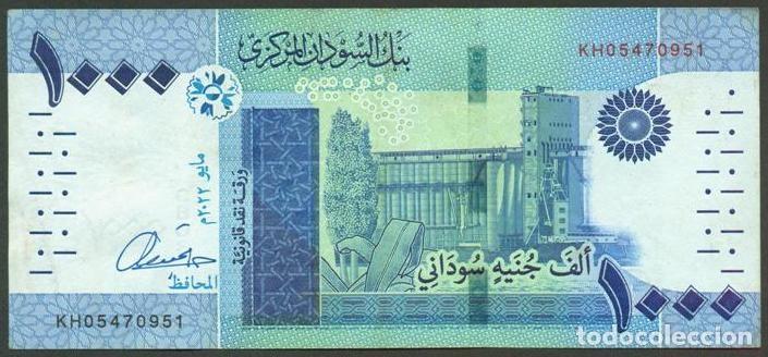Billetes extranjeros: Sudan. 1000 pounds (libras) 2022.