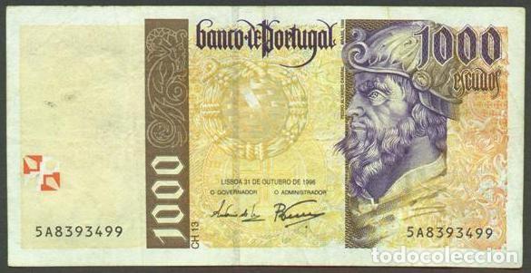 Billetes extranjeros: PORTUGAL. 1000 escudos 31.10.1996.