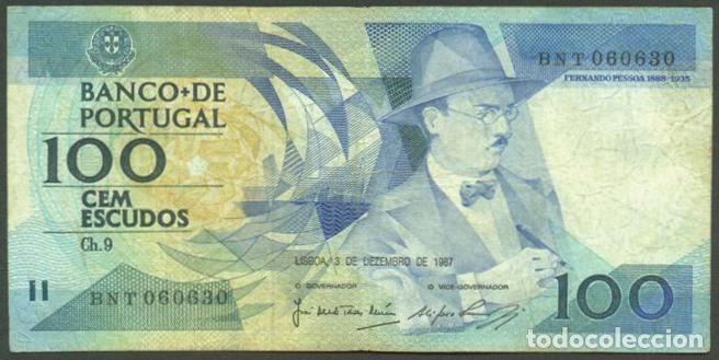 Billetes extranjeros: PORTUGAL. 100 escudos 3.12. 1987. Pick 179d
