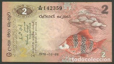 Billetes extranjeros: SRI LANKA. (Banco de Ceylon). 2 rupees 1979. Pick 83.