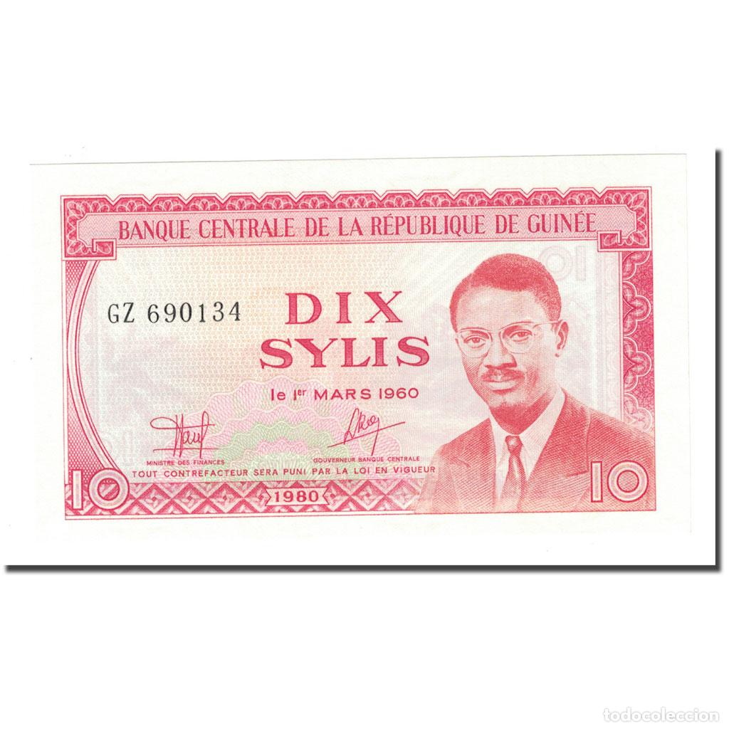 Billetes extranjeros: [#632123] Billete, 10 Sylis, 1960, Guinea, 1960-03-01, KM:23a, SC