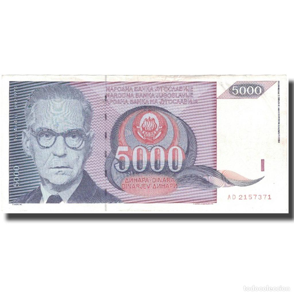 Billetes extranjeros: [#576180] Billete, 5000 Dinara, 1991, Yugoslavia, 1991, KM:111, MBC+