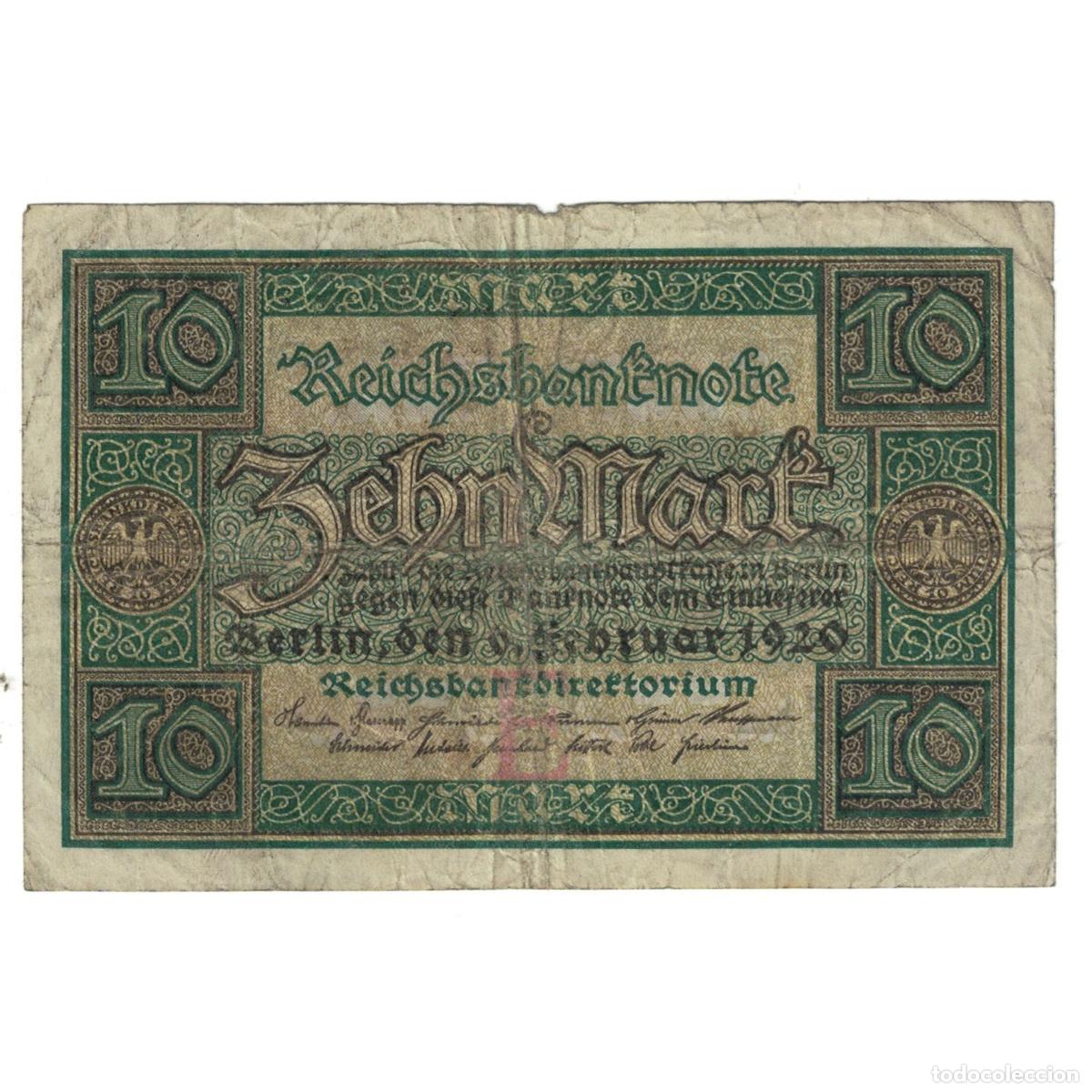 Billetes extranjeros: [#178668] Billete, 10 Mark, Alemania, KM:67a, BC