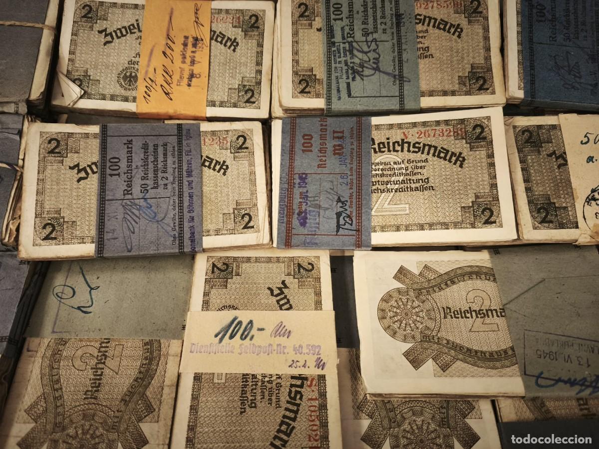 Billetes extranjeros: Alemania Nazi III Reich Lote 1000 billetes 2 Reichsmark 1940-1945 Pick R137 Mbc Vf