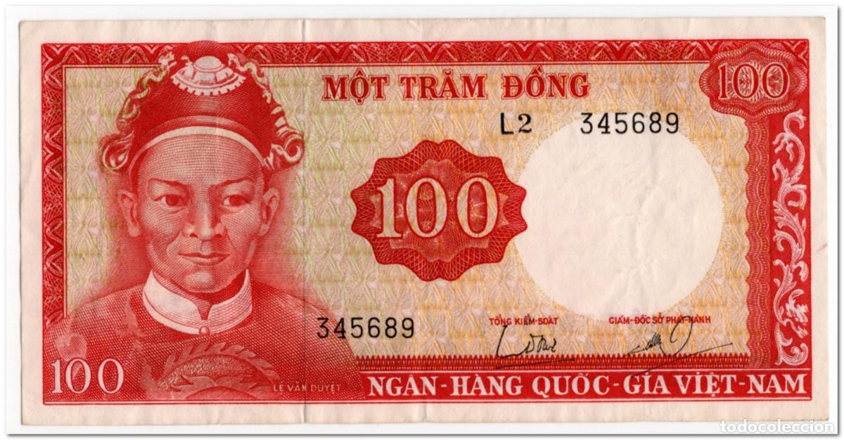 Billetes extranjeros: SOUTH VIET NAM,100 DONG,1966,P.19a,VF