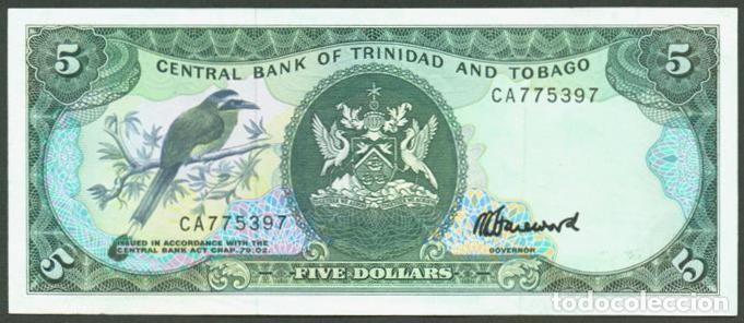 Billetes extranjeros: TRINIDAD & TOBAGO. 5 $ (1985). Firma 6. Pick 37c
