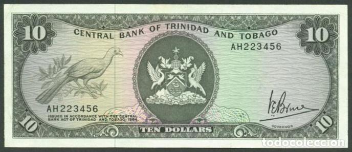 Billetes extranjeros: TRINIDAD & TOBAGO. 10 $ (1977). Pick 32.
