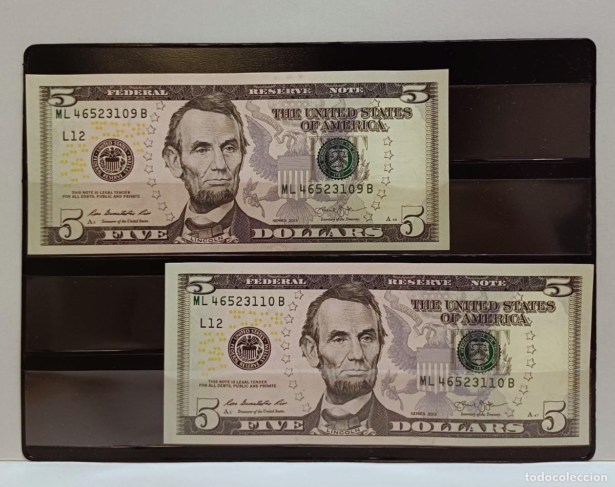 Internationale Banknoten: Billetes de 5 d&oacute;lares. A&ntilde;o 2013. SC. VER DESCRIPCI&Oacute;N