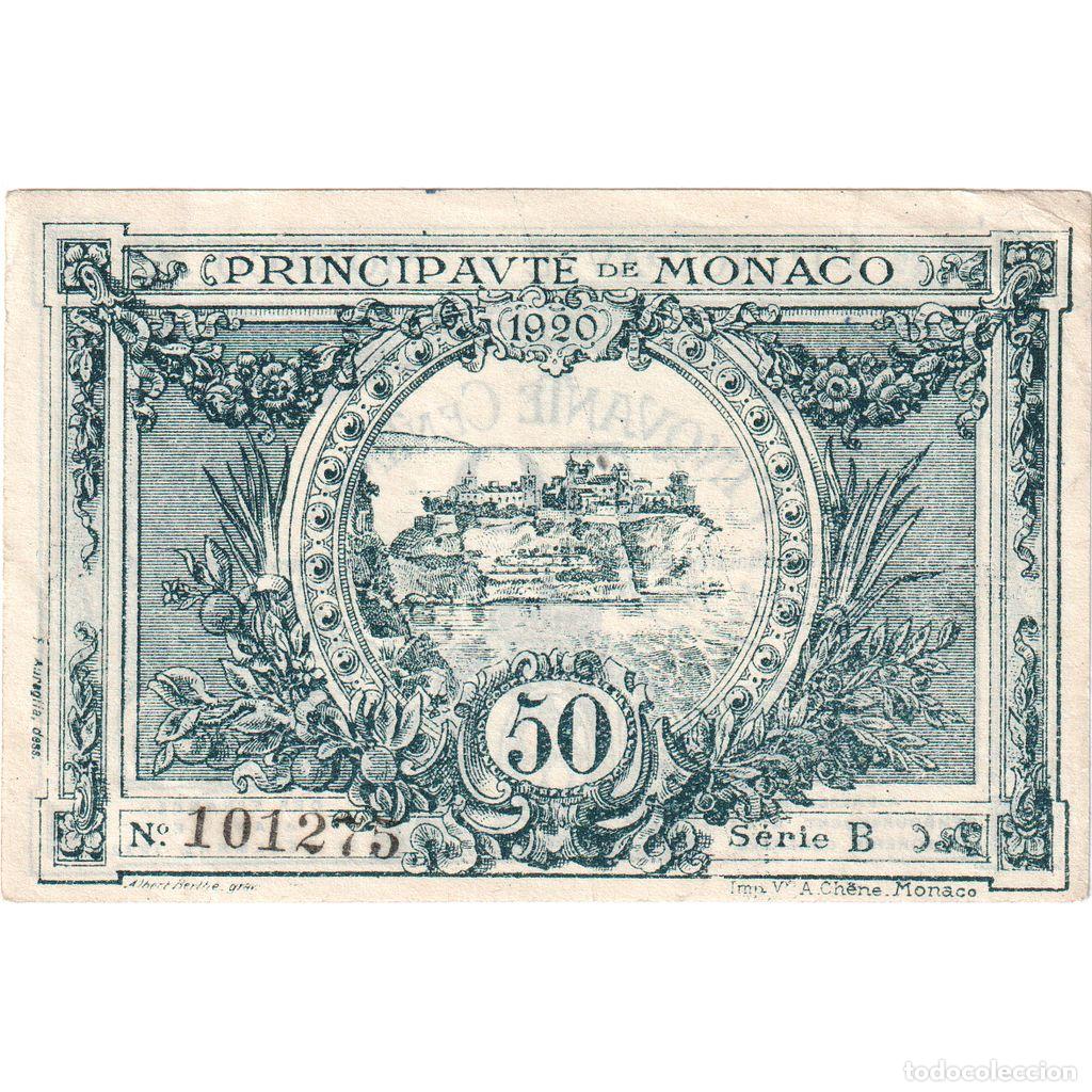 Billetes extranjeros: [#1185291] M&oacute;naco, 50 Centimes, 1920-03-20, EBC+ - Foto 2