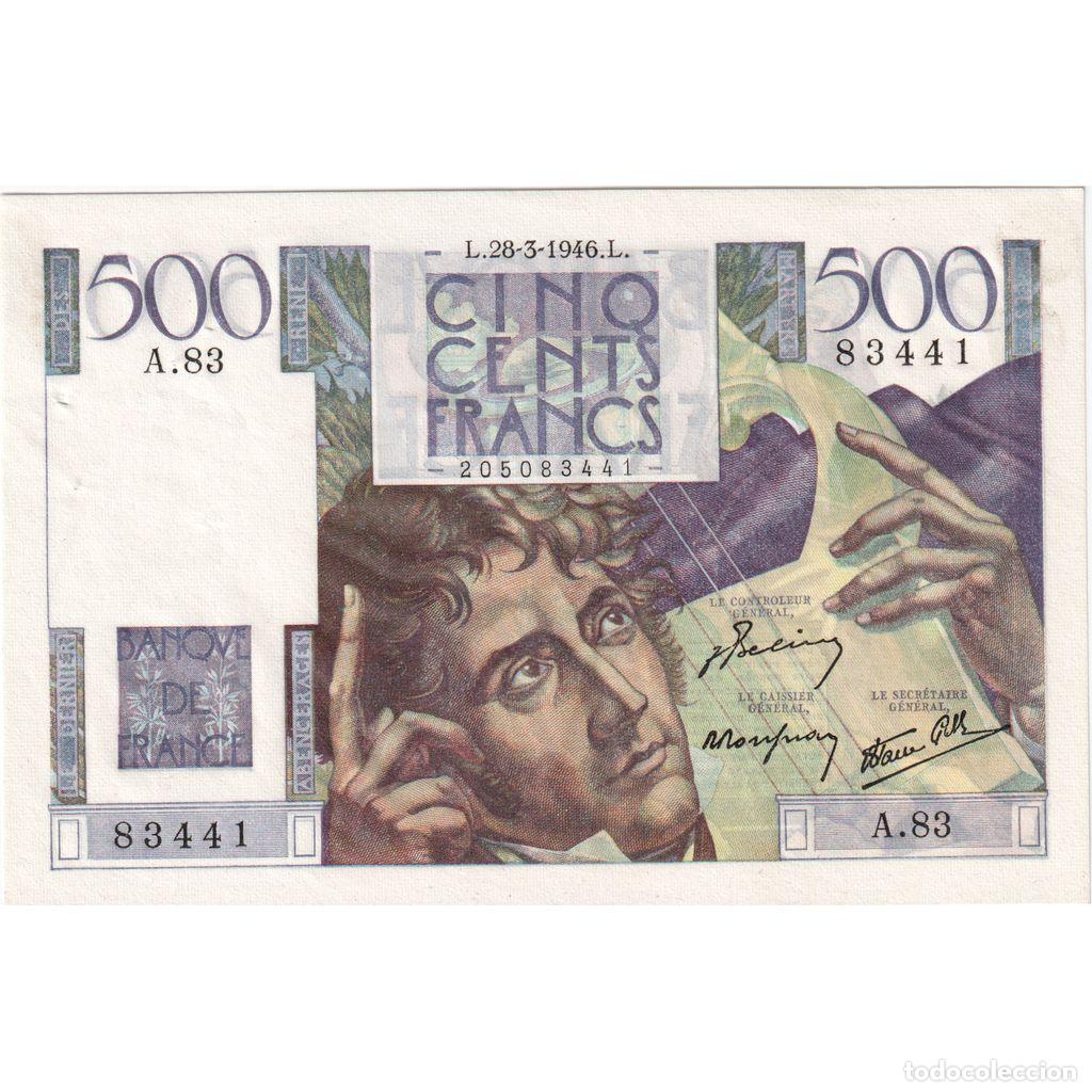 Billetes extranjeros: [#1185412] Francia, 500 Francs, Chateaubriand, 1946-03-28, A.83, EBC