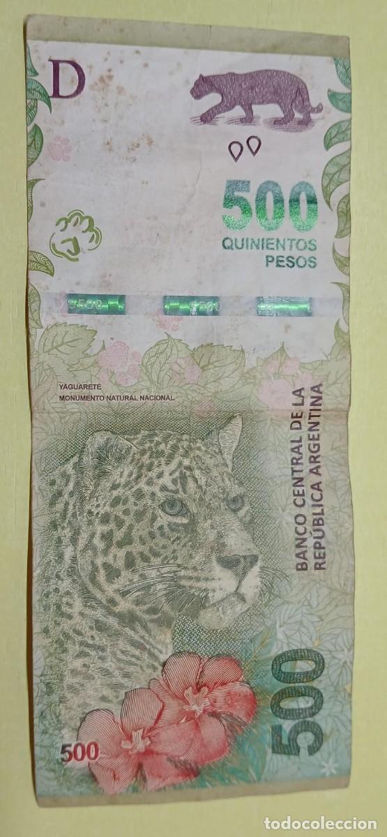 Billetes extranjeros: Billete de 500 pesos Argentinos