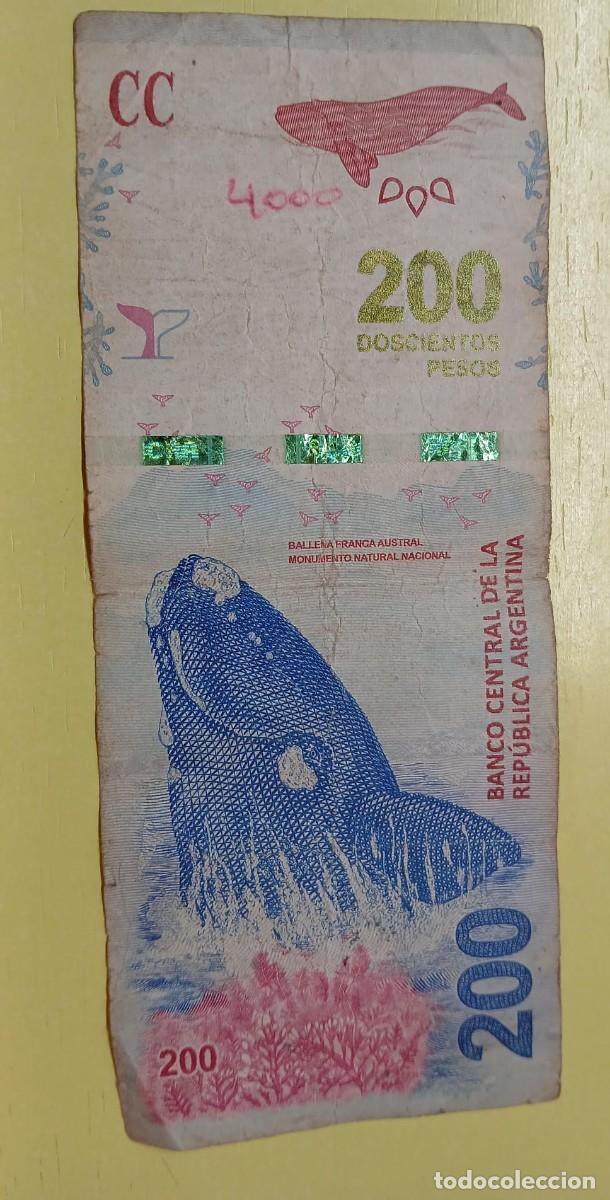 Billetes extranjeros: Billete de 200 pesos Argentinos