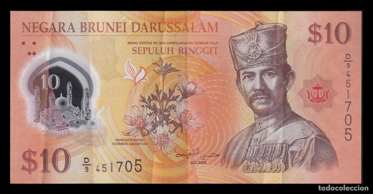 Billetes extranjeros: Brunei 10 D&oacute;lares 2011 Pick 24 Mbc Vf