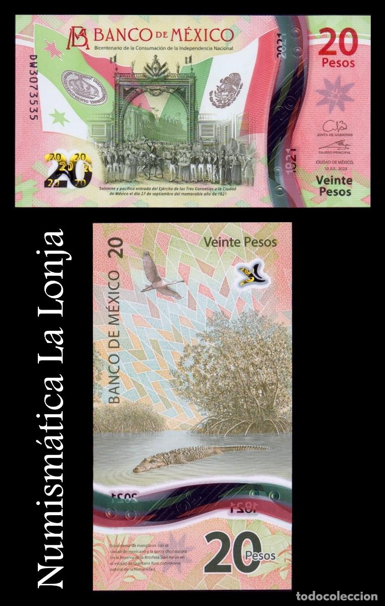 Billetes extranjeros: M&eacute;xico 20 Pesos Conmemorativo 10.07.2023 Pick 132d(5) Pol&iacute;mero Sc Unc
