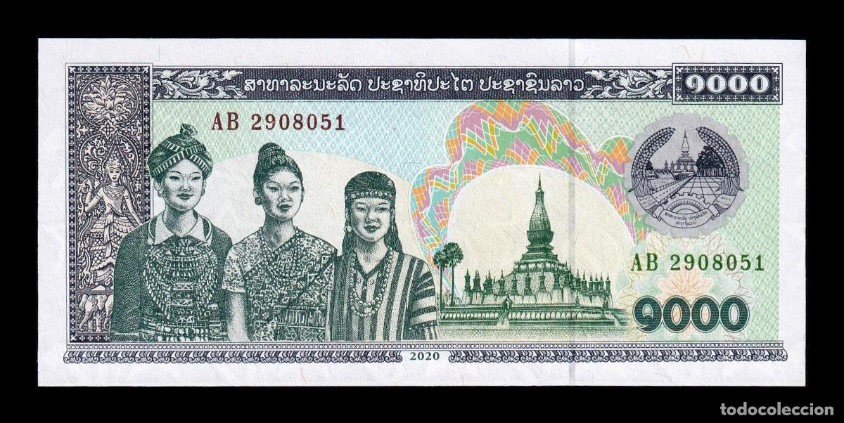 Billetes extranjeros: Laos 1000 Kip 2020 Pick 32Ac Sc Unc