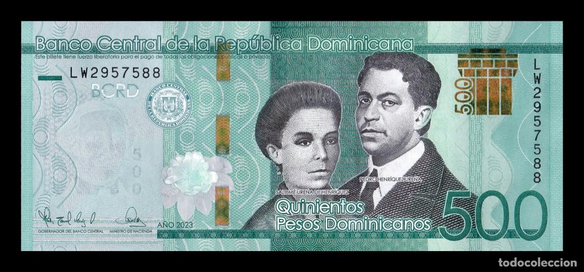 Billetes extranjeros: Rep&uacute;blica Dominicana 500 Pesos 2023 Pick 192f Sc Unc