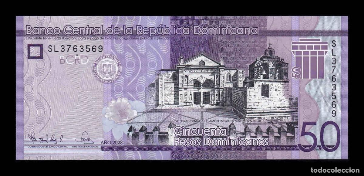 Billetes extranjeros: Rep&uacute;blica Dominicana 50 Pesos Dominicanos 2023 Pick 189i Sc Unc