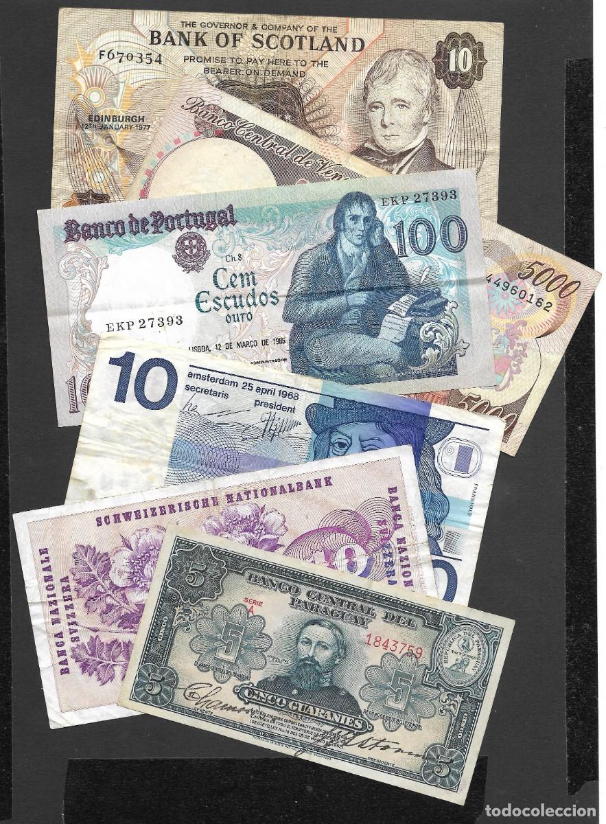 Billetes extranjeros: 6 BILLETES VARIOS PAISES Y FECHAS MBC